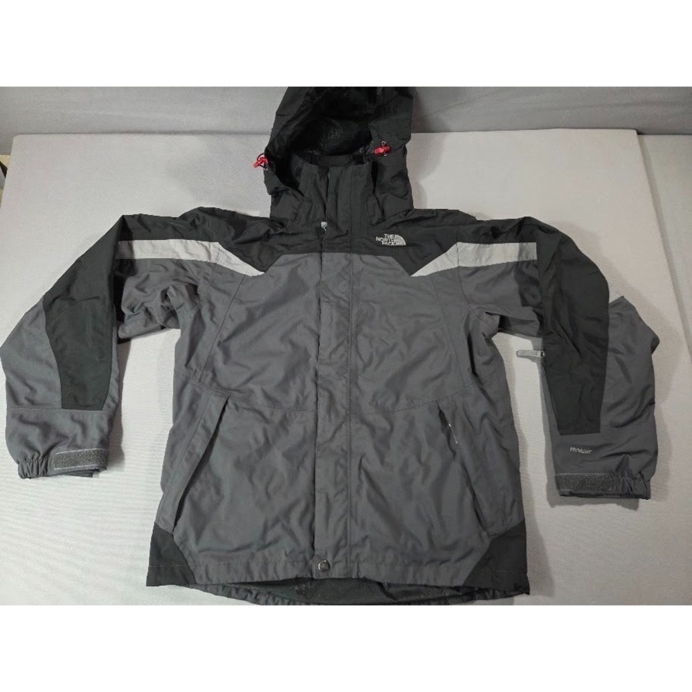 The North Face Jacket Mens Small Gray Black Hyvent Ski Snow Waterproof Hooded